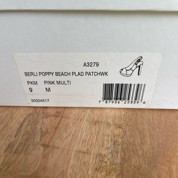 *GUC*COACH Berli Poppy Patchwork/Pink Multi Platform Slingbacks - sz 9 M, #A3279 - Picture 13 of 13